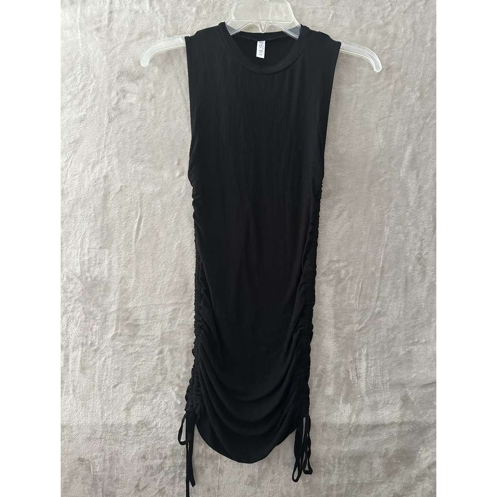 MYHEAT MH Dress Womens Size Medium Black‎ Sleeveless Asymmetrical Hem Ruched